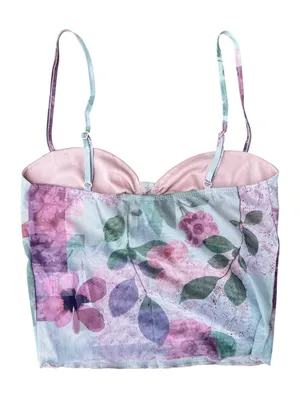 Motel Rocks Kikan Cami Top Mesh Abstract Scrapbook Print Size Small NWT thumbnail 3