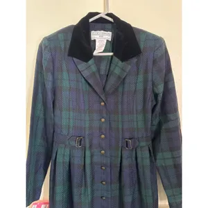 VTG NWT Jessica Howard Plaid Tartan Riding Dress Dark Academia Cottagecore 6P thumbnail 4