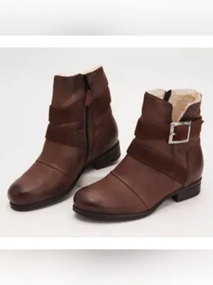 Miz Mooz Sabel Leather wool lined Ankle Boots Espresso 37 US7 thumbnail 11