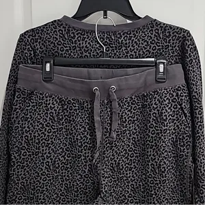 J. Crew Leopard Jogger Style Sweatpant and Sweatshirt Set thumbnail 7