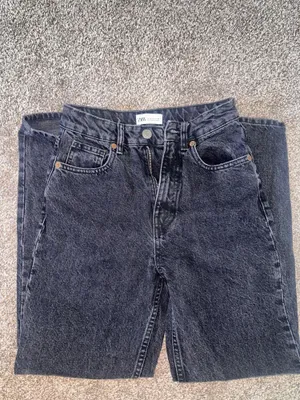 ZARA Black Jeans High-Rise Straight thumbnail 5