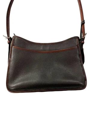 Vintage Brighton Leather Emma Shoulder Bag Black & Brown Croc Embossed with Bow thumbnail 2
