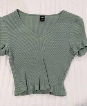 Short Sleeve Shein Top Crop thumbnail 1