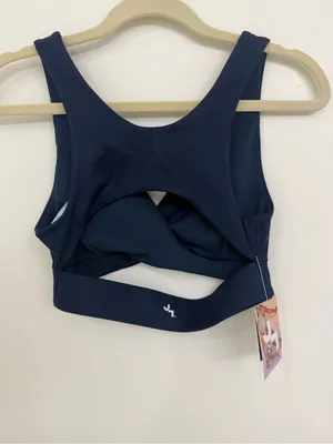 JoyLab Deep Navy Wrap-Front Sports Bra Size Small NWT thumbnail 2