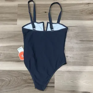 NEW Cider V-neck Stitch One Piece Swimsuit Women’s Small thumbnail 5