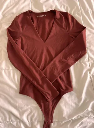 Abercrombie Burnt Orange Bodysuit thumbnail 1
