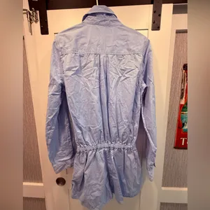 Victoria's Secret Light Blue Shirt Dress Romper, size 10 NWOT! thumbnail 3
