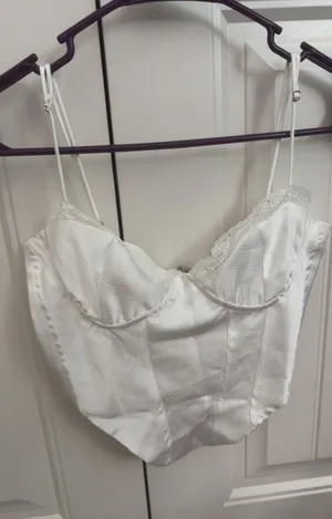Princess Polly White Corset Top thumbnail 1