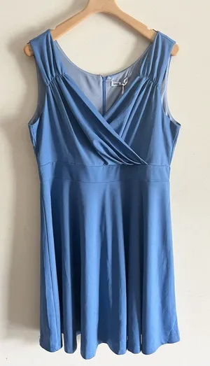 Grace Karin‎ Blue Fit & Flare Dress - Size 2X Classic Style Plus Women’s NWT thumbnail 1