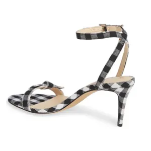 Sole Society Avrilie gingham‎ knot strappy heels thumbnail 2