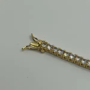 Kay Jewelers Moissanite Tennis Bracelet Gold 3mm 8 Inch Brand New VVS1 Crazy Shine No Pass thumbnail 4