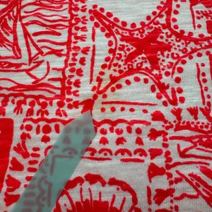 Lilly Pulitzer Etta Top L Orange White Seaside Harbor Coastal Preppy Summer FLAW thumbnail 5