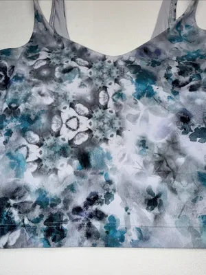lululemon athletica Align Crop Top Teal, Blue & Gray Floral thumbnail 2
