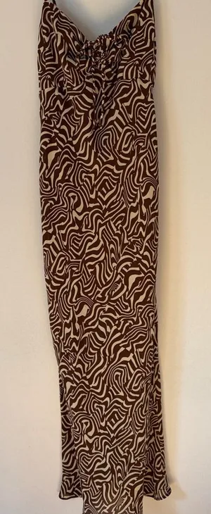 Abercrombie & Fitch Brown Abstract Maxi Dress thumbnail 1