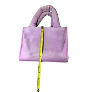 Juicy Couture Velour Rhinestone Mini Tote Y2K Pink Crossbody Bag Charm Coquette thumbnail 8