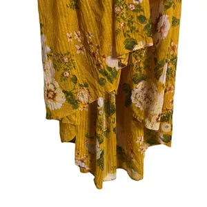 Free People Mirage Yellow Floral Print Hi-Low Tunic Dress Size Medium thumbnail 5