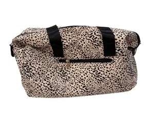 Mali & Lili Cream & Black Weekender Travel Duffle Bag MSRP $128 thumbnail 1