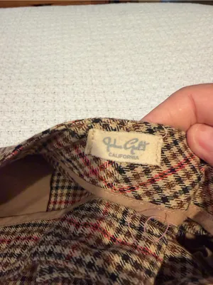 Brandy Melville Brown Plaid Straight Leg Pants with Red Accent thumbnail 3