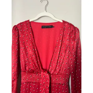 House of Harlow 1960 x Revolve sz. XS Vera Red Polka Dot Jumpsuit thumbnail 5