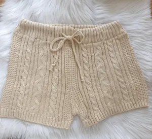 Pantone ivory cream knit highrise shorts, brand new with tag thumbnail 1