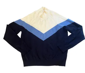 Aerie Offline Colorblock Mock Neck Sweater Pullover Blue White Womens L‎ Cozy thumbnail 1