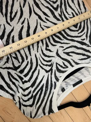 ATM Brand Zebra Animal Print Lightweight Sweater Long Sleeve Top Size XS thumbnail 7