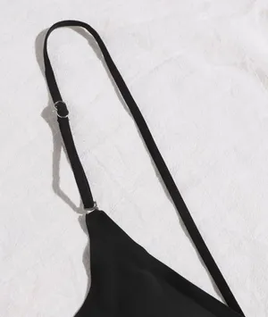 SheIn NEW SOLID SEAMLESS BACKLESS BLACK BRA thumbnail 3
