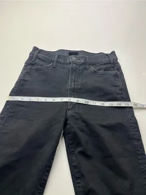 Mother The Hustler‎ Ankle Fray Women's 28 Black Not Guilty Bootcut Denim Jean thumbnail 10