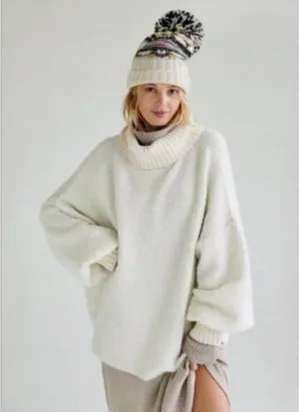 FREE PEOPLE Milo Tunic Sweater in Evening Cream Size X-Small thumbnail 10