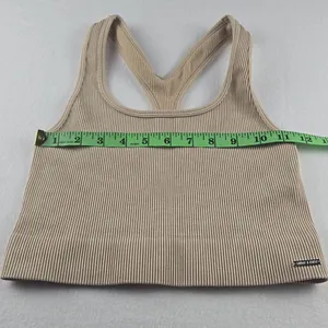 Savage X Fenty Seamless‎ Sport Racerback Tank in Washed Doe Eyed Beige Small thumbnail 8