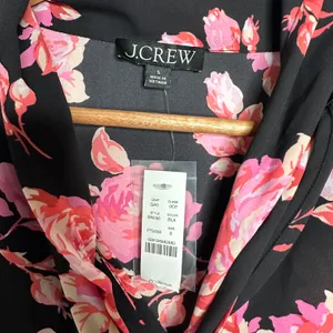 J. Crew NWT Midnight Rose Tie Neck Long Sleeve Blouse Size Small thumbnail 5