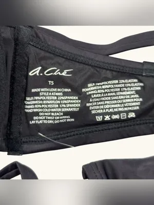 A.Ché Black Bandeaucc Underwire Bikini Set T5 32DDD 34DD 36D 38C 40B BottomL NWT thumbnail 7