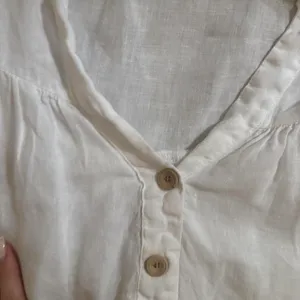 Zara white blouse with 3/4 sleeves thumbnail 4