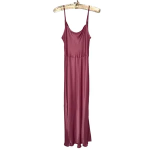 Anthropologie The Elyse Slip Satin Midi Dress Size M Mauve Pink thumbnail 8