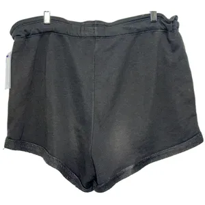 Abercrombie & Fitch Soft AF Black Cotton Fleece Sweat Athletic Shorts Size Large thumbnail 2