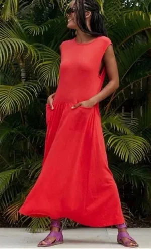 Free People Nikki Midi Dress In Atlas Red thumbnail 1