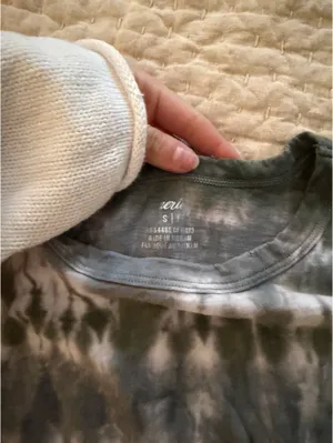 Aerie Green and grey tie dye short sleeve thumbnail 7