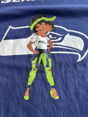 Seattle Seahawks Long Sleeve Night Gown Women Blue Graphic NFL Football thumbnail 7