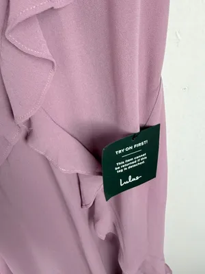 NWT Lulus Fancy Sweetness Lavender Ruffled Lace-Up Sleeveless Maxi Dress XXS thumbnail 6