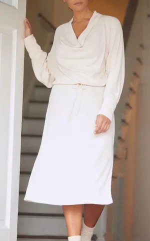 NWOT Daily Practice by Anthro Cowl Neck Midi Dress. Size Medium, Sold Out! thumbnail 2