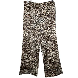 INC International Concepts Leopard Print Satin Pajama Set Brown Large NEW thumbnail 4