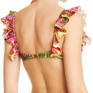Farm Rio Fruit Dream Ruffle Underwire Bikini Top Small Yellow thumbnail 2