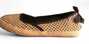 UGG Indah Preppy Academia polka dot slip on ballet maryjane flats espadrille sheepskin bow coquette women us sz 5 thumbnail 1