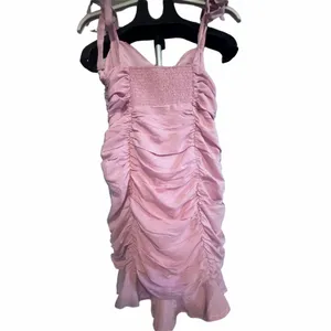 ASTR Women's Lavender Pink Aiko Ruched Mini Dress Size Large thumbnail 9