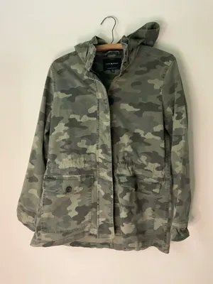 Lucky Brand Camo Coat Green Parka Anorak Jacket Women’s thumbnail 1