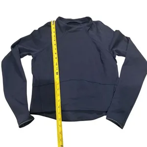 Lululemon Women's‎ 6 Hill And Valley Mock Neck Pullover Nocturnal Teal Crop thumbnail 8