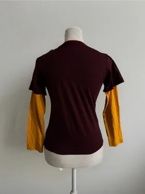 Nike Women's Maroon & Gold Minnesota Layered Short Sleeve Tee thumbnail 3