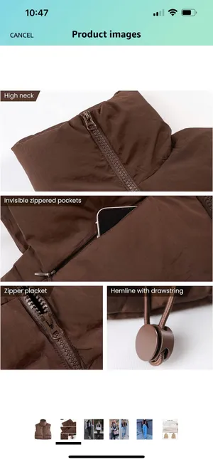 Crop Vest Brown Size M thumbnail 4