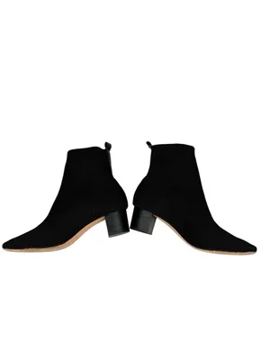 Joie Neely Black Knit Stretch Sock Booties Ankle Boots Size 10 thumbnail 8