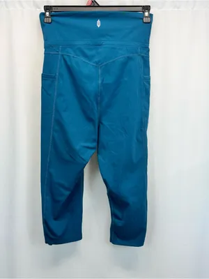Free People Movement Class Act Cropped Legging L Blue Grass Running Workout Gym thumbnail 6